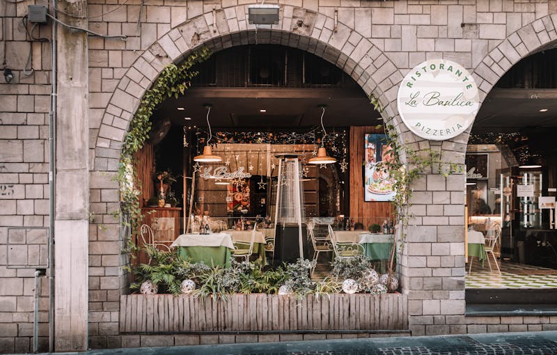 Jet's Pizza restaurant interior with warm atmosphere